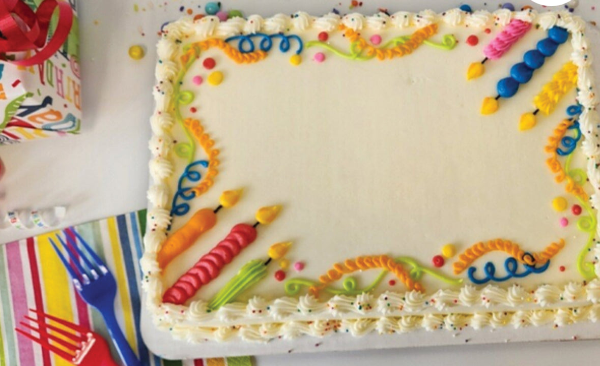 Edgar’s birthday half sheet Cake (yellow)