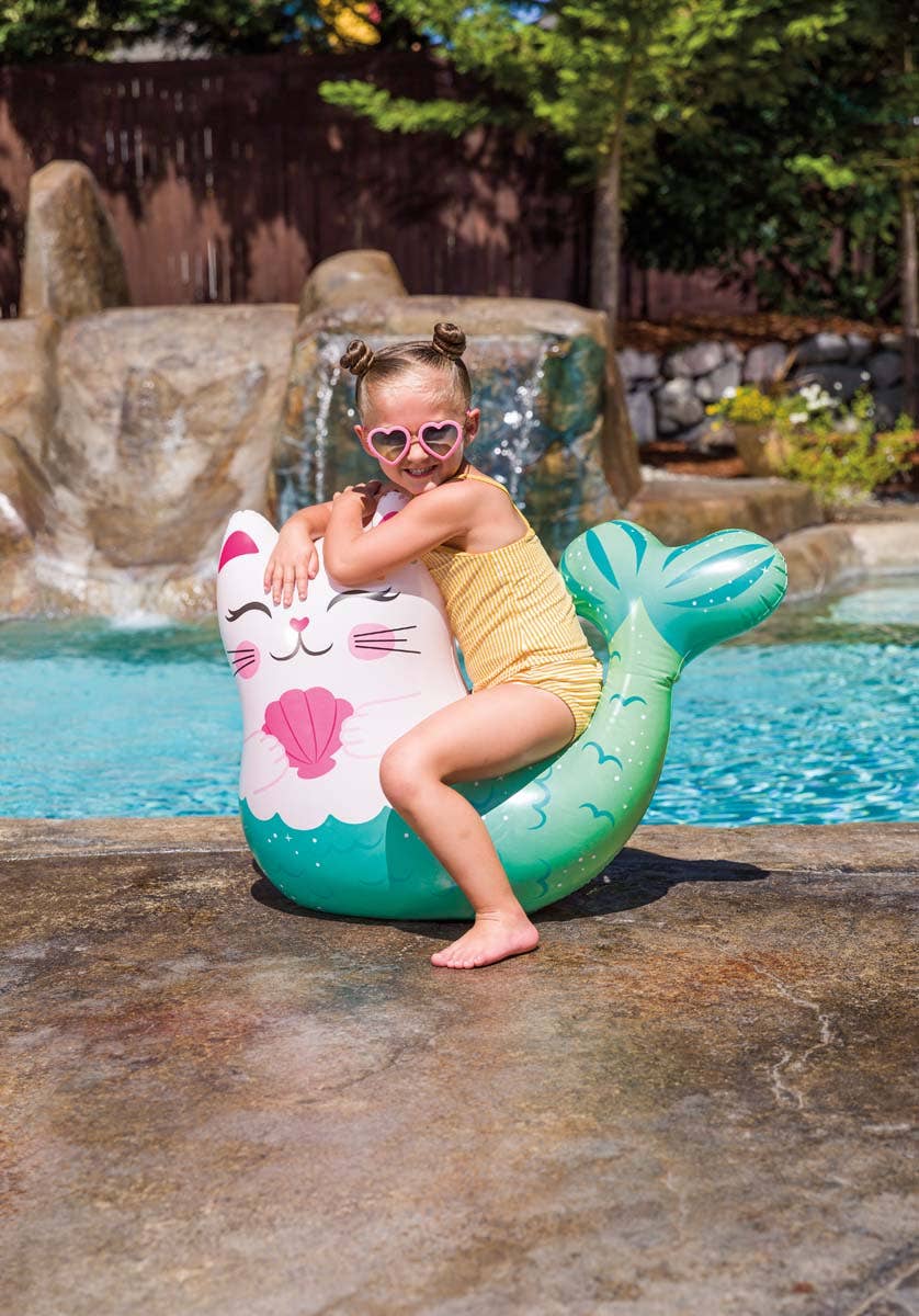 Bobbin' Buddies Inflatable Mer Kitty Water Floatie-Pool Toy