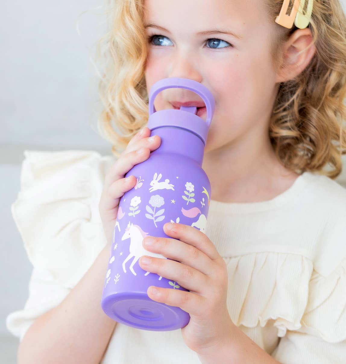 Kids stainless steel drink/water bottle: Unicorn dreams