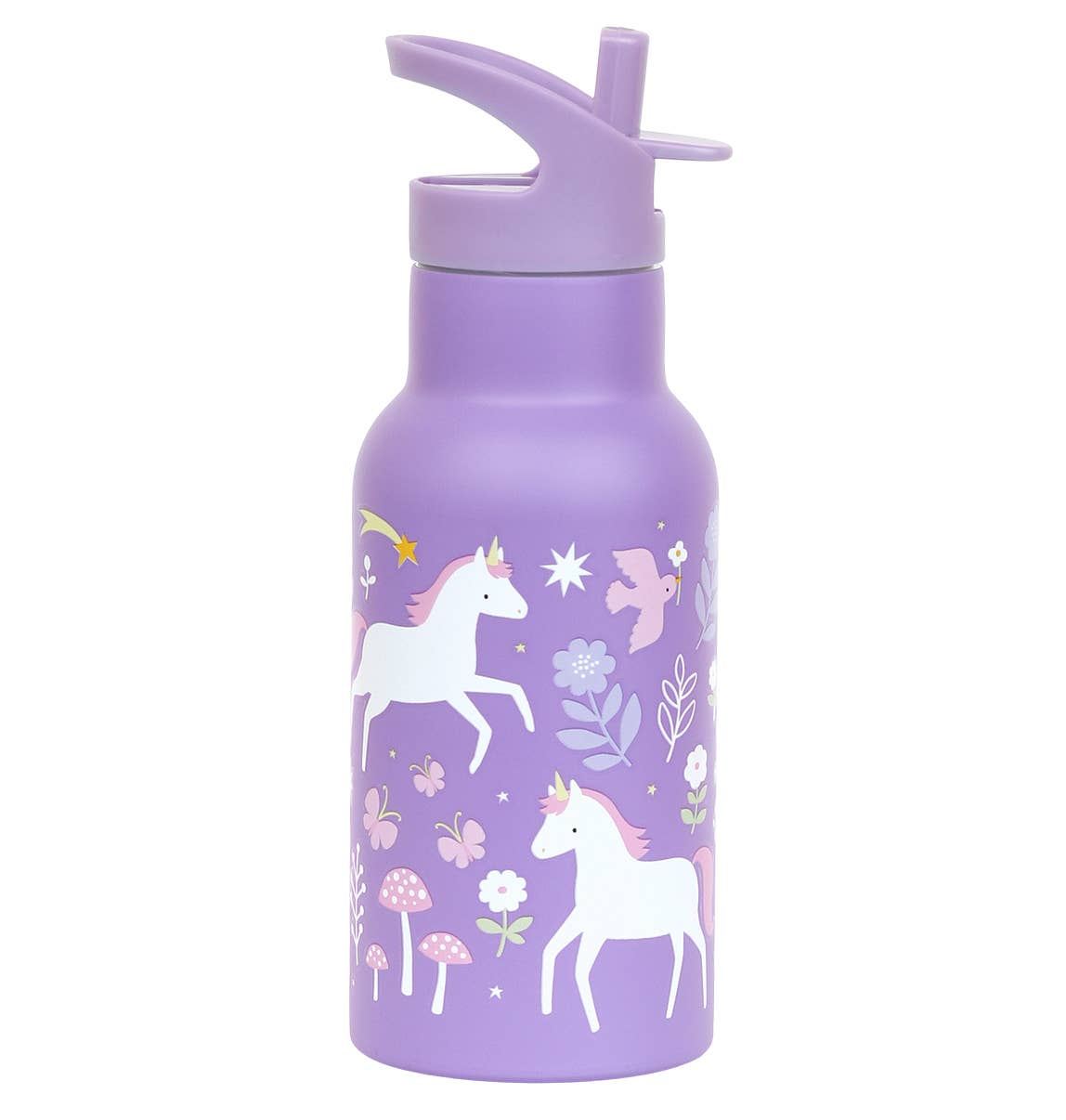 Kids stainless steel drink/water bottle: Unicorn dreams